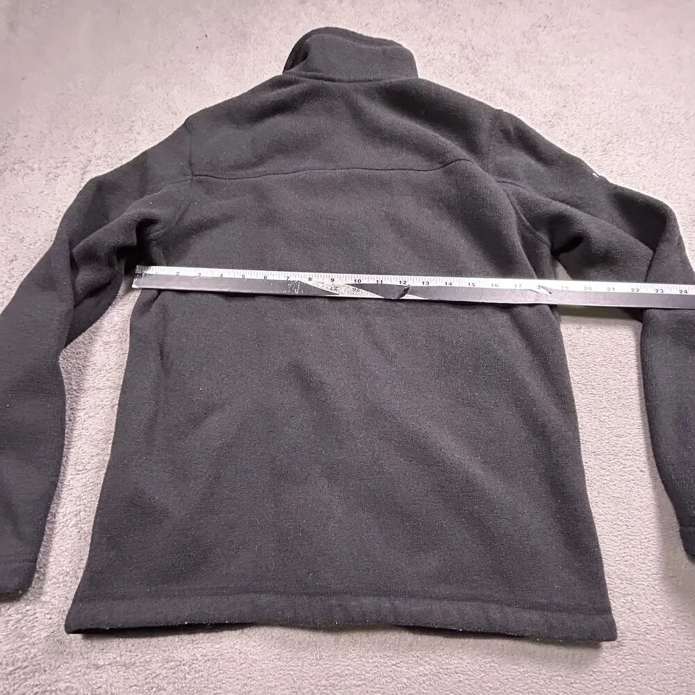 The North Face Fleece Jacket Mens S Black Full Zip Pocket Paradox Company Logo